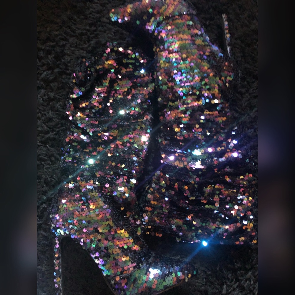 Sequin Slouchy Boots - Picture 4 of 6